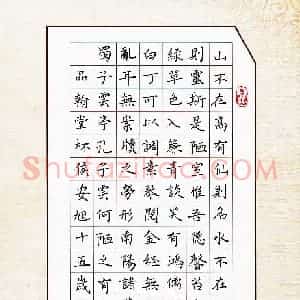 侯安旭(少儿组 15岁 银奖)硬笔书法大赛 获奖作品图片欣赏