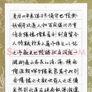 王麒童(少儿组 13岁 银奖)硬笔书法大赛 获奖作品图片欣赏