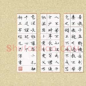 元昆杰(少儿组 8岁 银奖)硬笔书法大赛 获奖作品图片欣赏