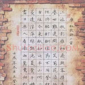 王登峦 硬笔楷书作品《杜牧诗二首》图片欣赏