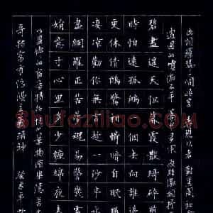 金泽珊 硬笔楷书作品《词一首》图片欣赏