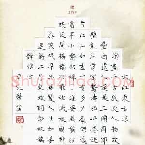 李宛馨(少儿组 10岁 银奖)硬笔书法大赛 获奖作品图片欣赏