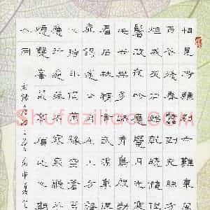 王登峦 硬笔隶书作品《唐诗二首》图片欣赏