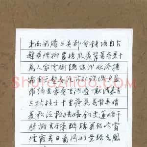 硬笔行书作品《柳永词》图片欣赏