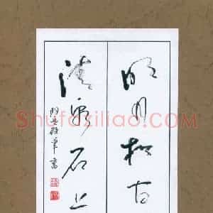 硬笔行草作品《明月清泉诗联》图片欣赏