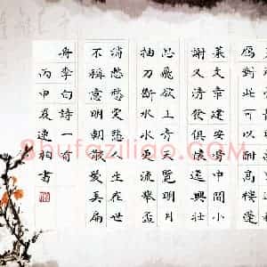 秦连柏 硬笔楷书作品《李白诗一首》图片欣赏