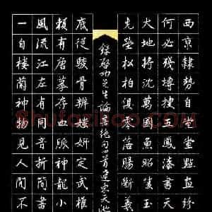 于滨 硬笔楷书作品《启功论书绝句四首》图片欣赏