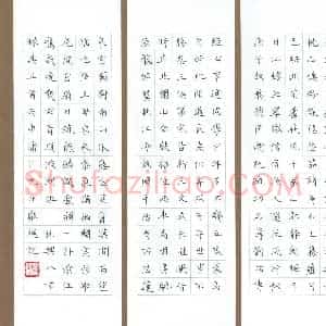 赖敬槐 硬笔楷书作品《杜甫诗选抄》图片欣赏