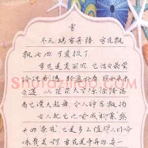 朱矞儿(少儿组 14岁)硬笔书法大赛 入围作品选登图片欣赏