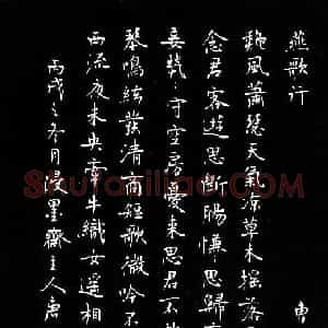 唐国生 硬笔楷书作品《曹子桓诗燕歌行》图片欣赏
