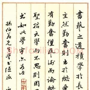 殷农 硬笔行楷作品《学书随感》图片欣赏