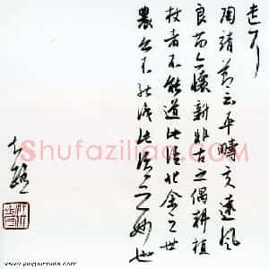金泽珊 硬笔行草作品《苏轼书渊明羲农去我久诗》图片欣赏