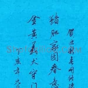 硬笔行书作品《猪肥金黄联》图片欣赏