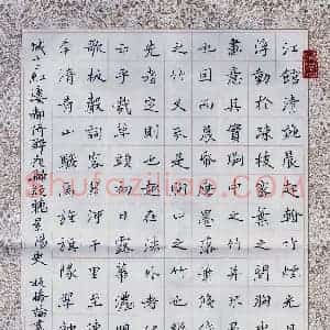 唐国生 硬笔楷书作品《板桥题画及诗一首》图片欣赏