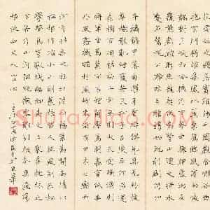 唐国生 硬笔楷书作品《枯树赋节录》图片欣赏