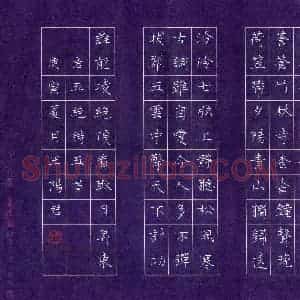 王阳君 硬笔楷书作品《唐五绝诗五首》图片欣赏