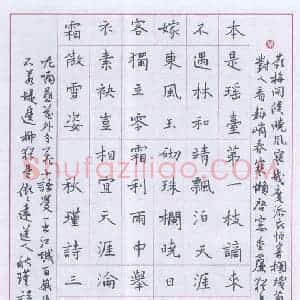 曲庆伟 硬笔楷书作品《秋瑾诗三首》图片欣赏