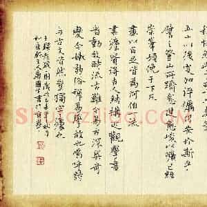 唐国生 硬笔楷书作品《王铎题跋二则》图片欣赏