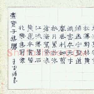 王成辅 硬笔爨宝子集联作品《爨宝子集联》图片欣赏