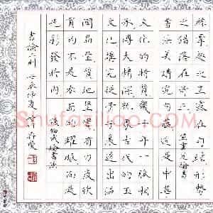 方存双 硬笔楷书作品《书论二则》图片欣赏