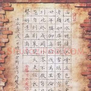 方存双 硬笔楷书作品《金鉴才吴震启诗二首》图片欣赏
