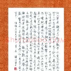 硬笔楷书作品《老舍散文草原》图片欣赏