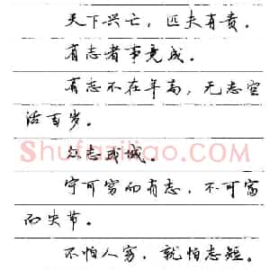 卢中南硬笔字帖《谚语名句》行书篇